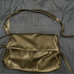 Chic Dark Brown Leather Shoulder Bag